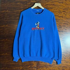 90s Disney Mickey Mouse Blue Crewneck M